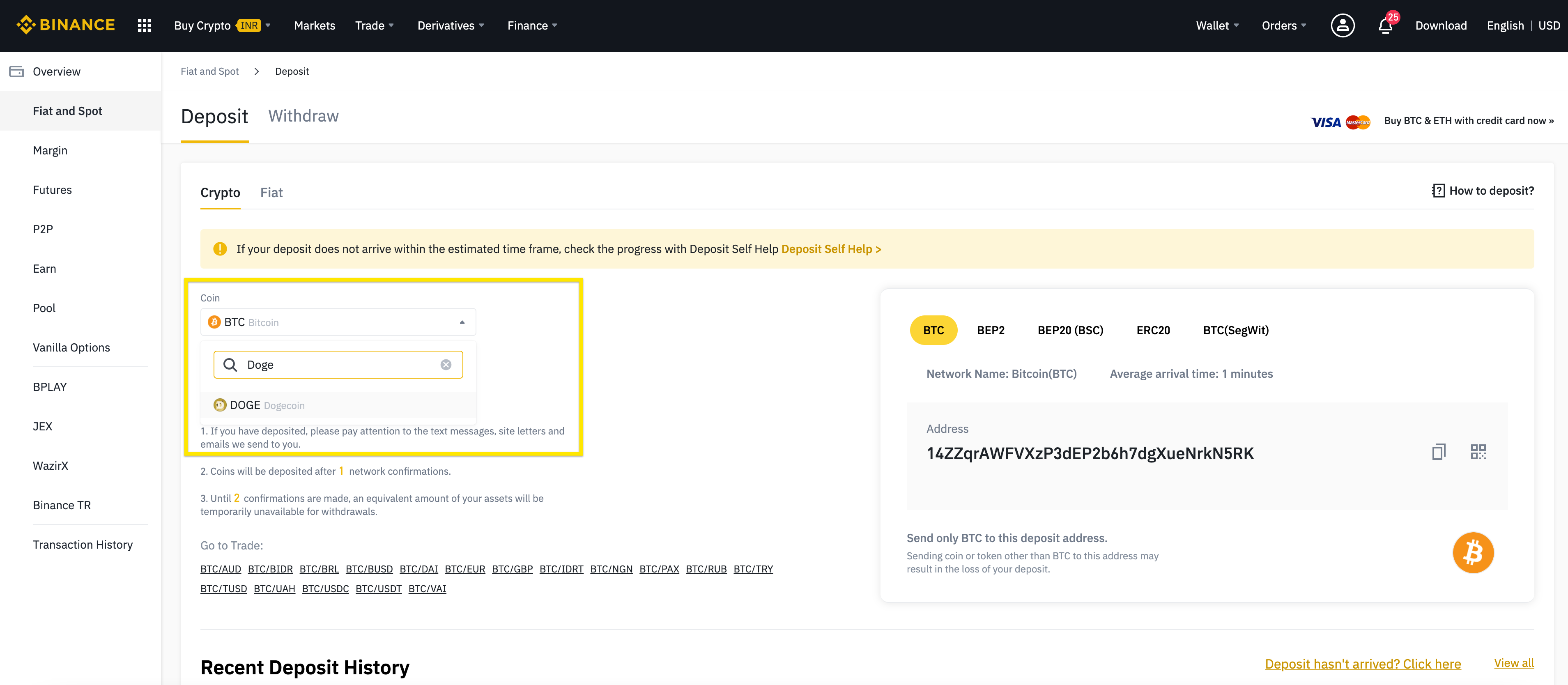 How to Deposit & Sell Dogecoin on WazirX and Withdraw INR