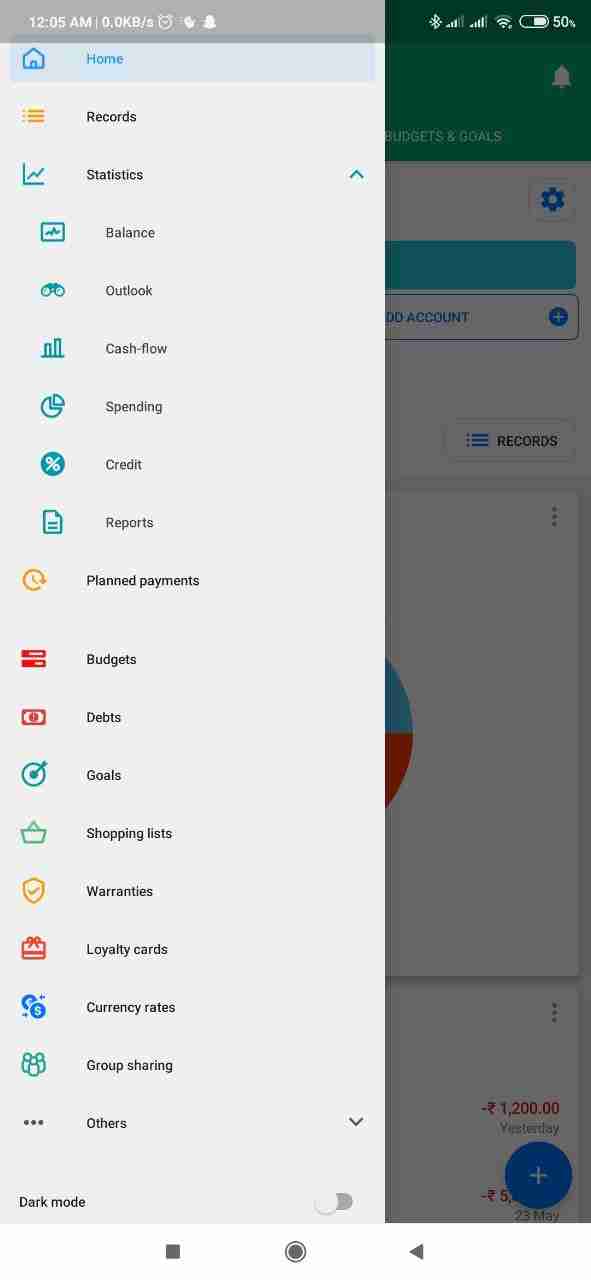 wallet app features list screenshot